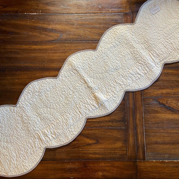 Ivory, Black, & Gray Quilted Table Runner - Picture 5 of 6